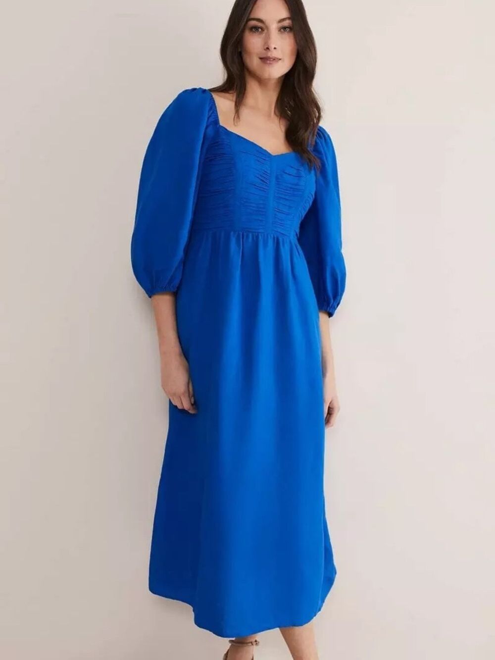 Phase Eight Celila Linen Midi Dress - Picture 2 of 16